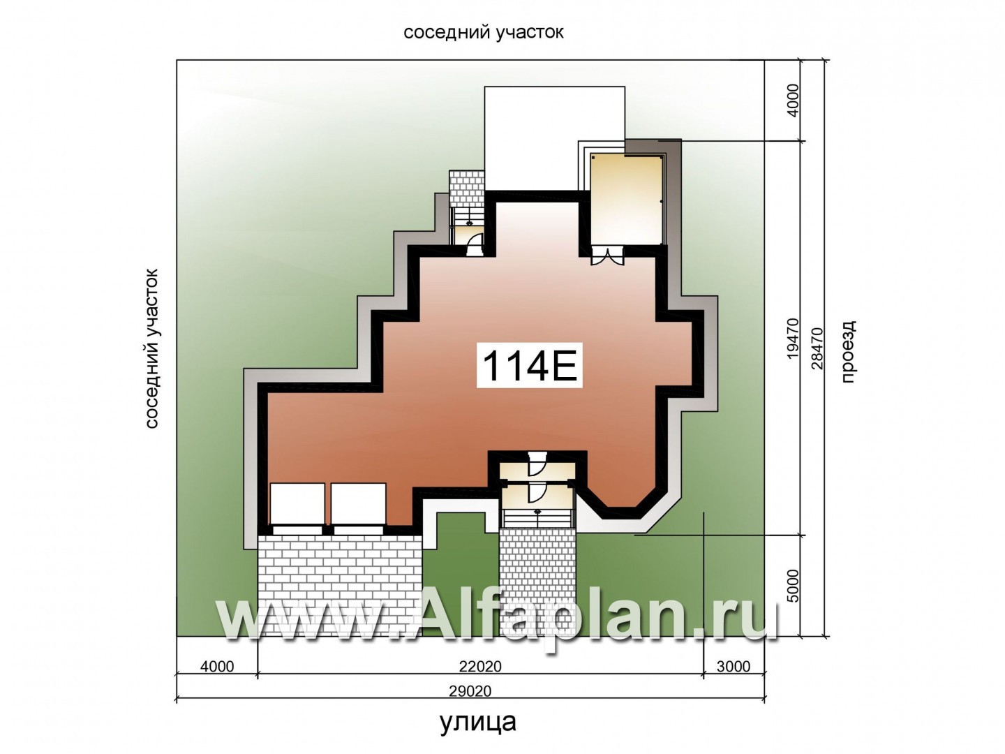 Проекты домов Альфаплан - «Воронцов»- респектабельный коттедж с большим гаражом - дополнительное изображение №1
