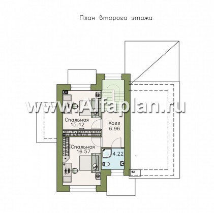 Проекты домов Альфаплан - Современный кирпичный дом «Прагма» - превью плана проекта №2