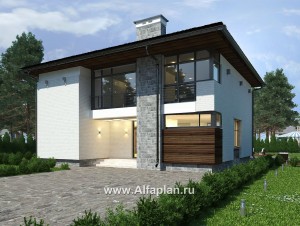 Проекты домов Альфаплан - Дом с интересным дизайном и практичной планировкой - превью основного изображения
