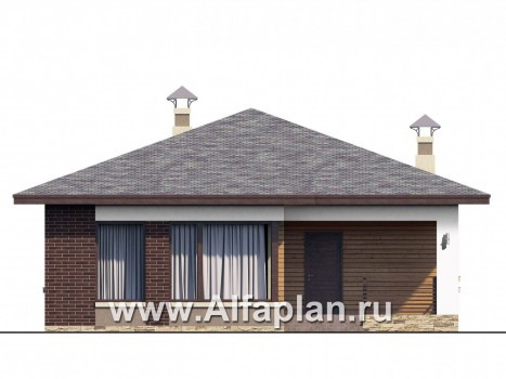 Проекты домов Альфаплан - «Дега» - стильный, компактный дачный дом - превью фасада №1