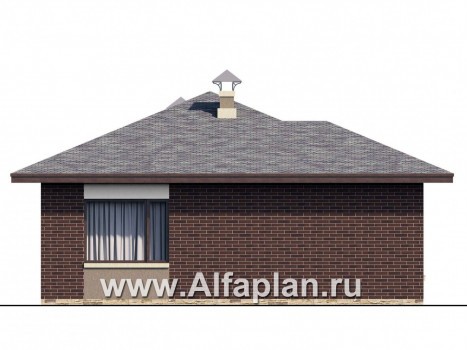 Проекты домов Альфаплан - «Дега» - стильный, компактный дачный дом - превью фасада №3